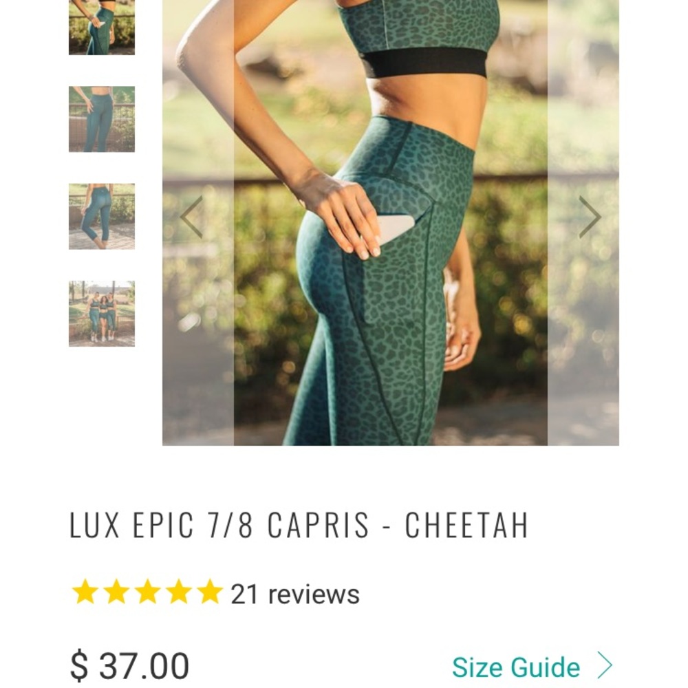 NWOT Senita Cheetah Lux leggings